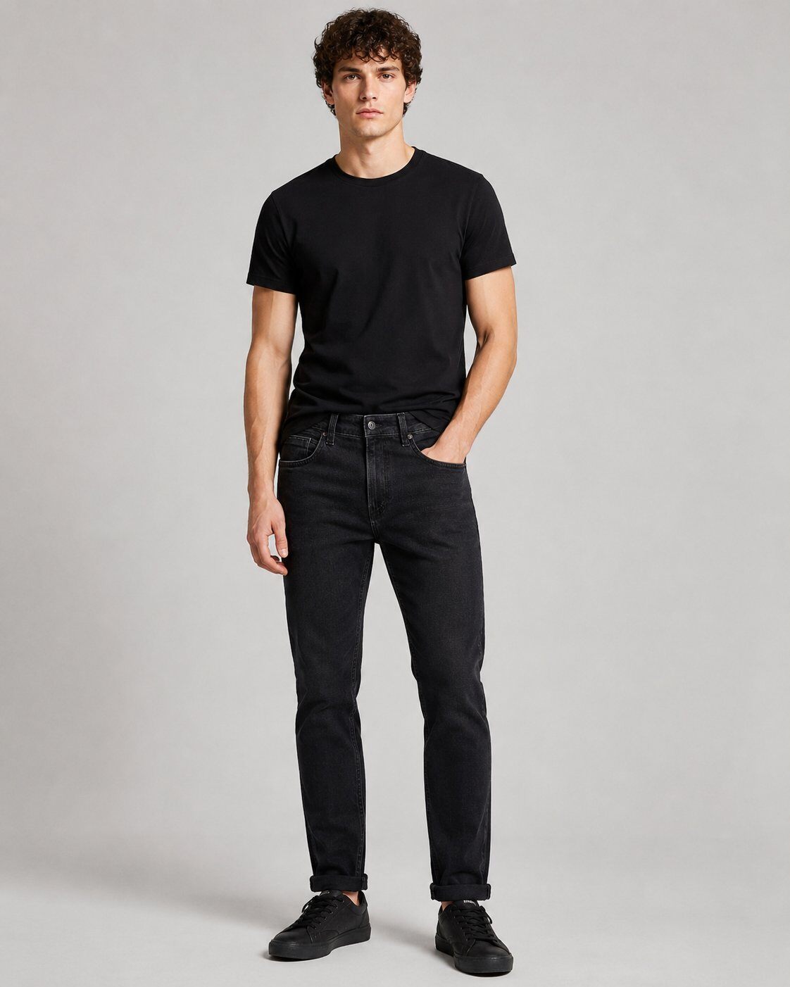 Großhändler Mentex Homme - Schwarze Slim Fit Jeans