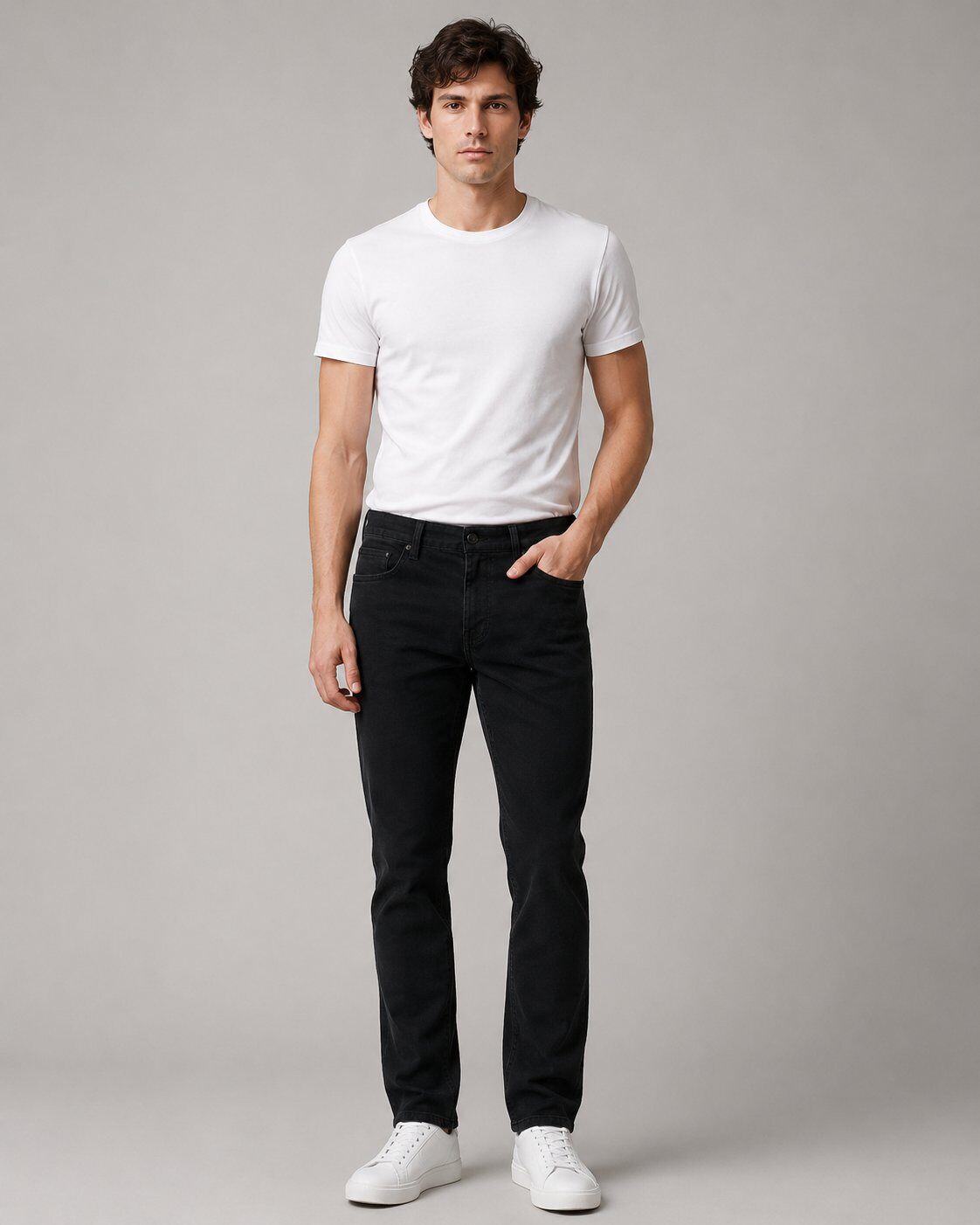 Grossiste Mentex Homme - Jean Noir Straight Essential