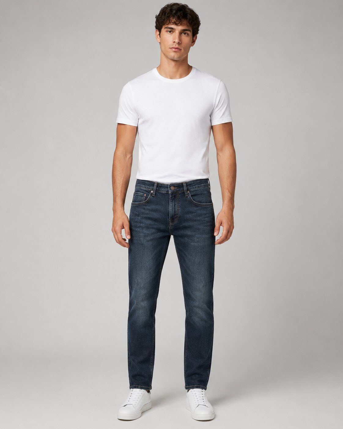 Wholesaler Mentex Homme - Washed Blue Slim Jeans