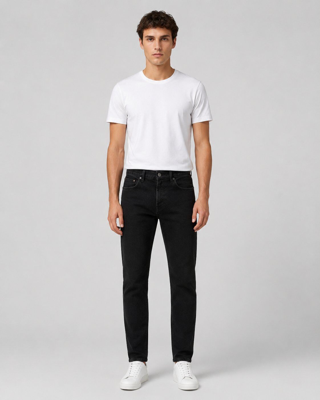 Grossista Mentex Homme - Jeans Neri a Gamba Dritta
