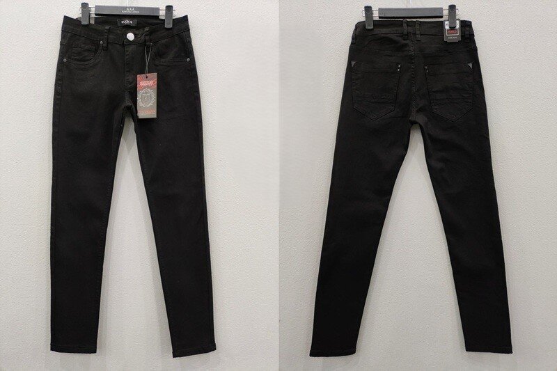 Wholesaler Mentex Homme - Men's black slim fit jeans (1*28, 2*30, 3*32, 3*34, 2*36, 1*38)