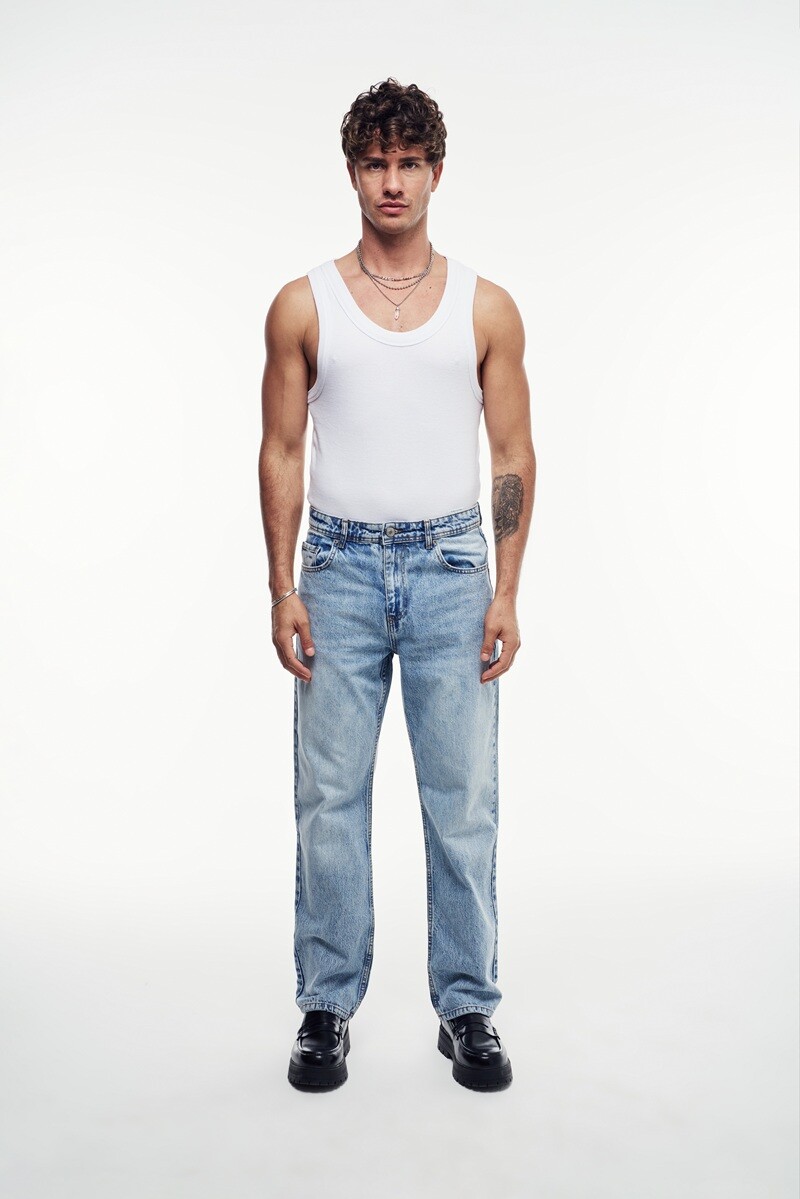 Grossiste Mentex Homme - Jean homme uni, BAGGY FIT: 1*30,1*31,2*32,2*33,1*34,1*36