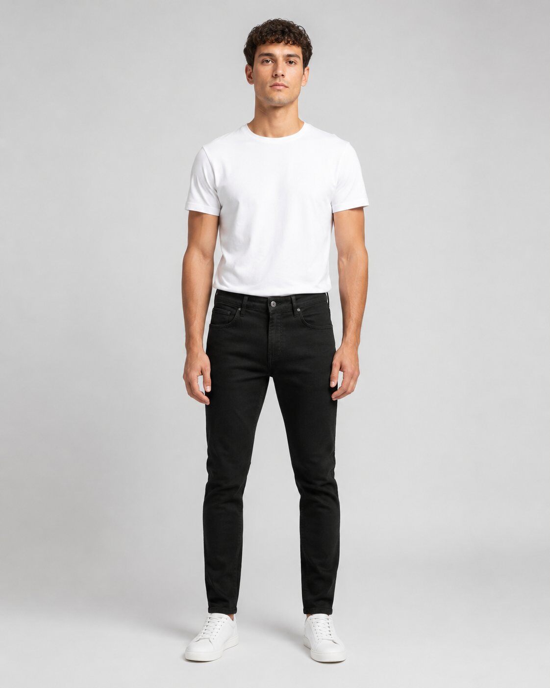 Großhändler Mentex Homme - Schwarze Slim Fit Jeans