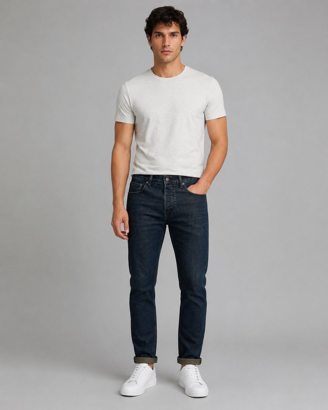Grossista Mentex Homme - Jeans Dritti Blu Scuro Lavati