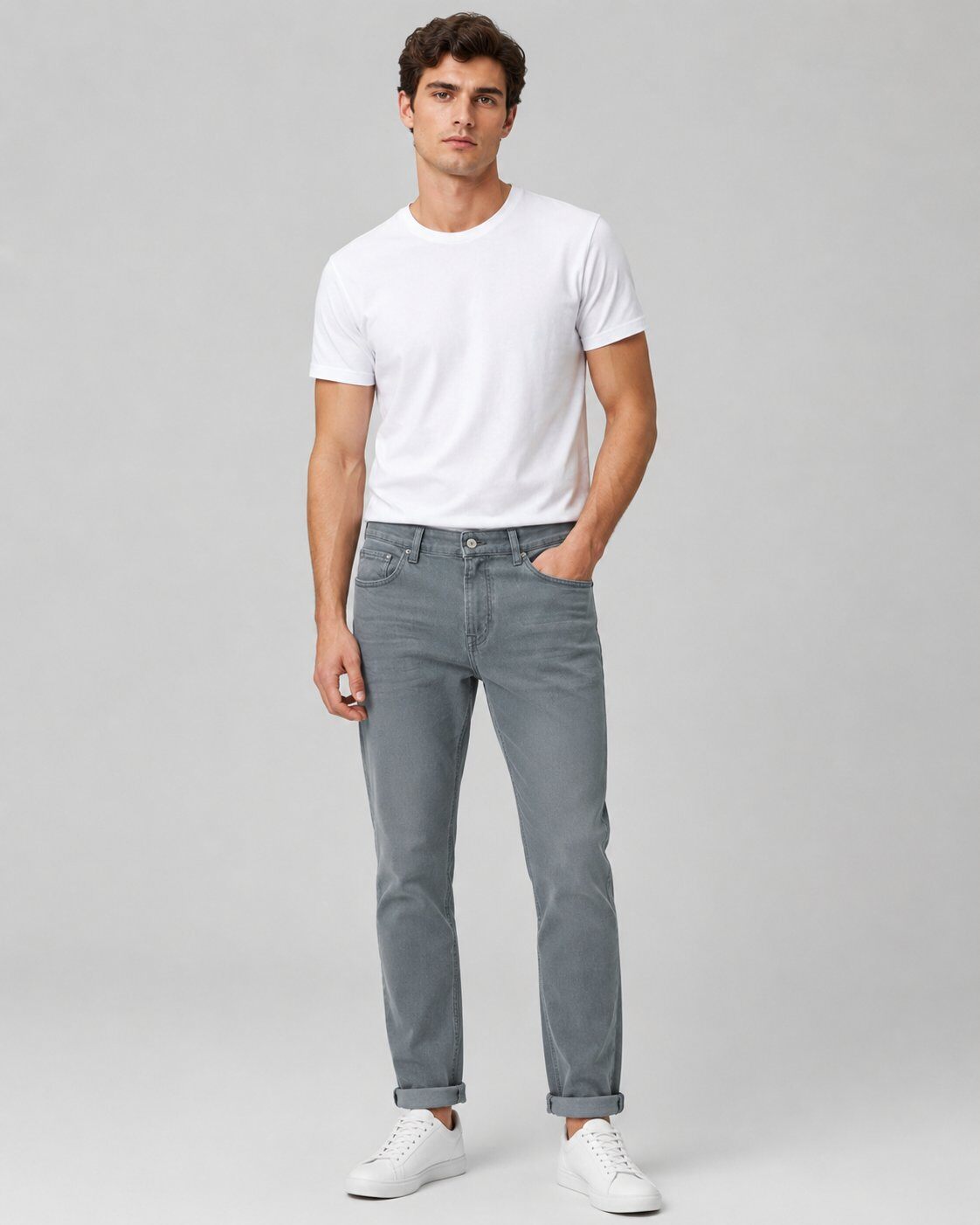 Großhändler Mentex Homme - Klassische Gewaschene Graue Jeans
