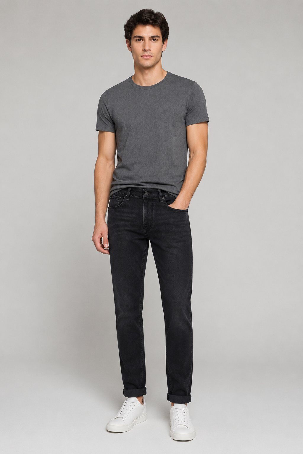 Großhändler Mentex Homme - Klassische Schwarze Saubere Jeans
