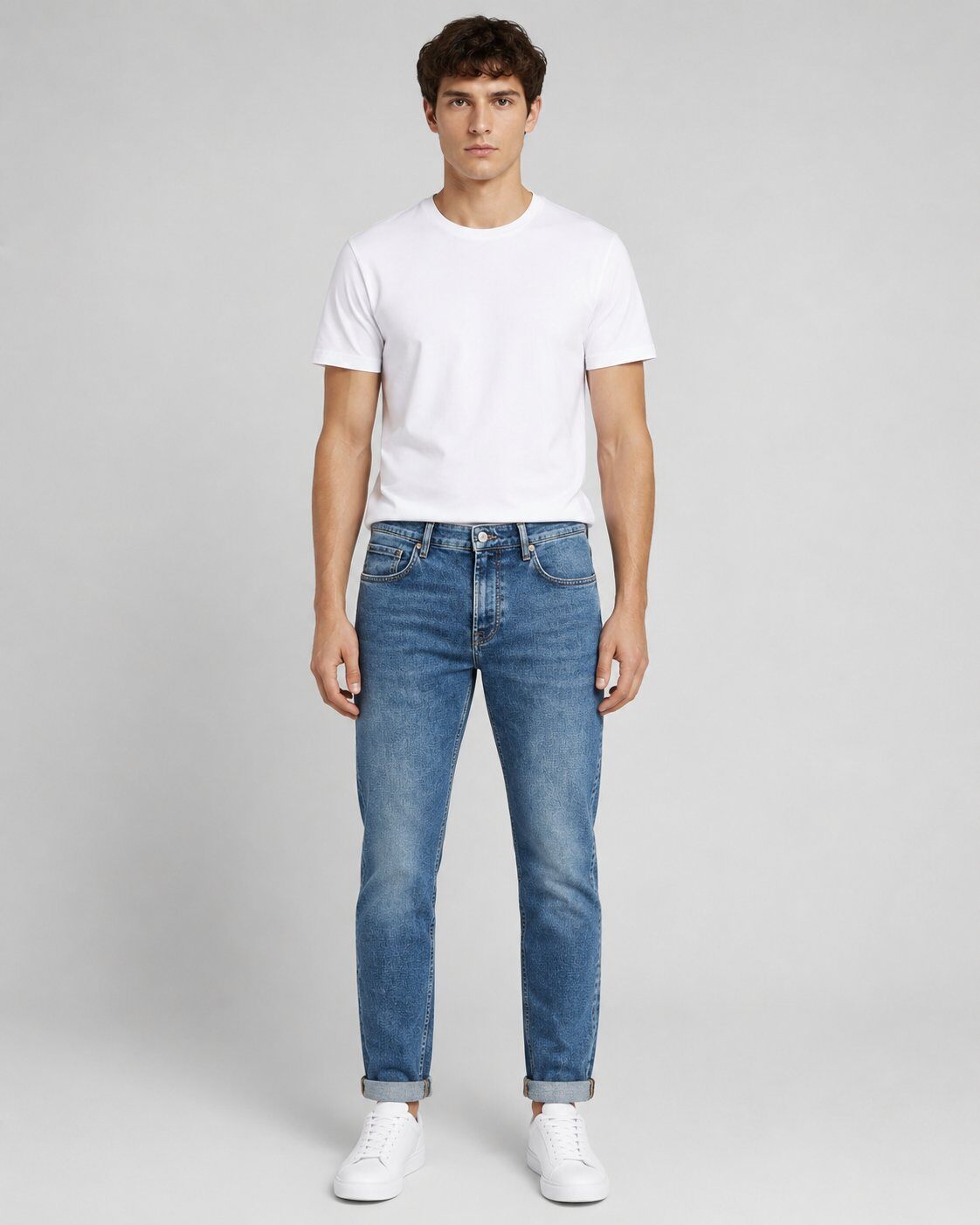 Wholesaler Mentex Homme - Light Wash Blue Slim Jeans