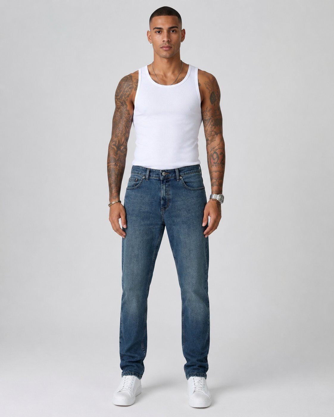 Großhändler Mentex Homme - Blaue Gerade Jeans