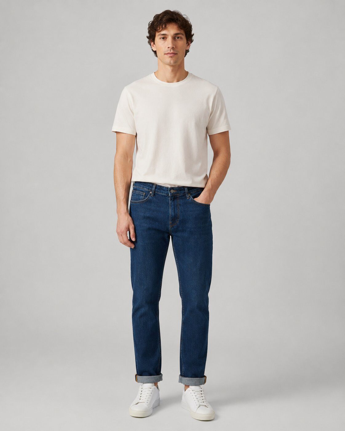 Großhändler Mentex Homme - Dunkelblaue Klassische Gerade Jeans