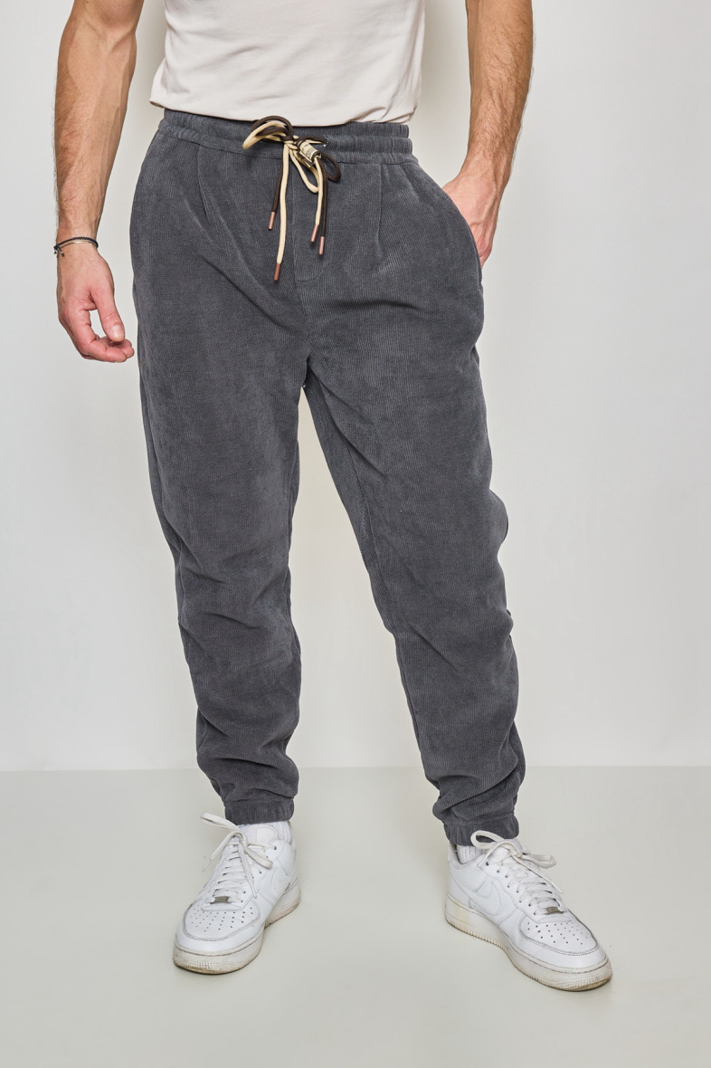 Wholesaler Mentex Homme - Plain jogging pants with two-tone drawstring and back pocket