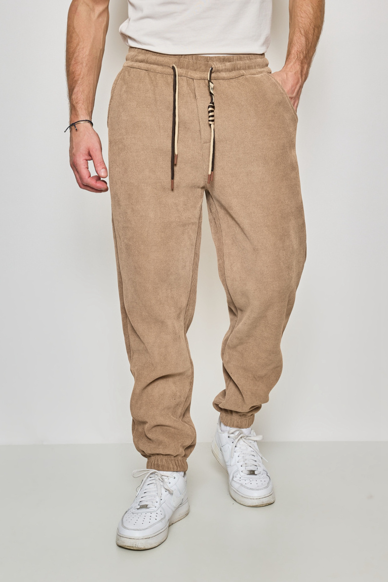 Wholesaler Mentex Homme - Plain jogging pants with two-tone drawstring and back pocket