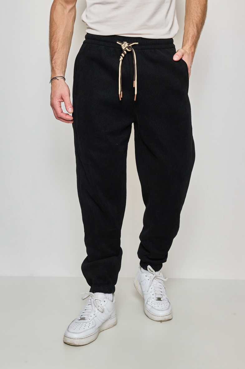 Wholesaler Mentex Homme - Plain jogging pants with two-tone drawstring and back pocket