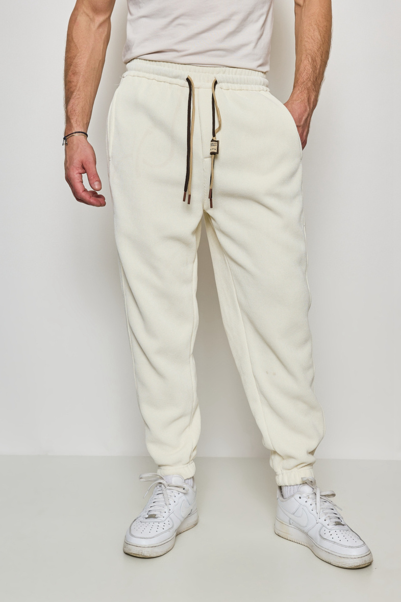 Wholesaler Mentex Homme - Plain jogging pants with two-tone drawstring and back pocket