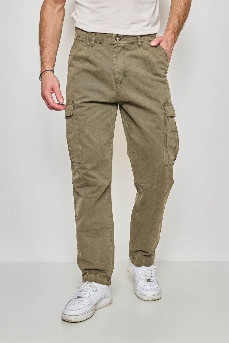 Grossista Mentex Homme - PANTALONE CARGO LISO BAGGY UOMO
