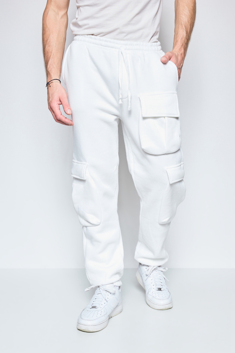 Wholesaler Mentex Homme - MEN'S PLAIN COTTON MULTI-POCKET CARGO JOGGING PANTS