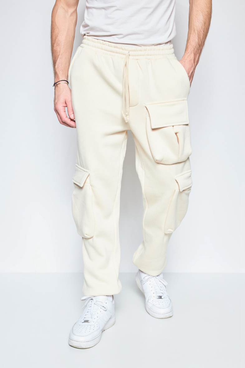 Großhändler Mentex Homme - Cargo-Jogginghose für Herren aus massiver Baumwolle mit mehreren Taschen