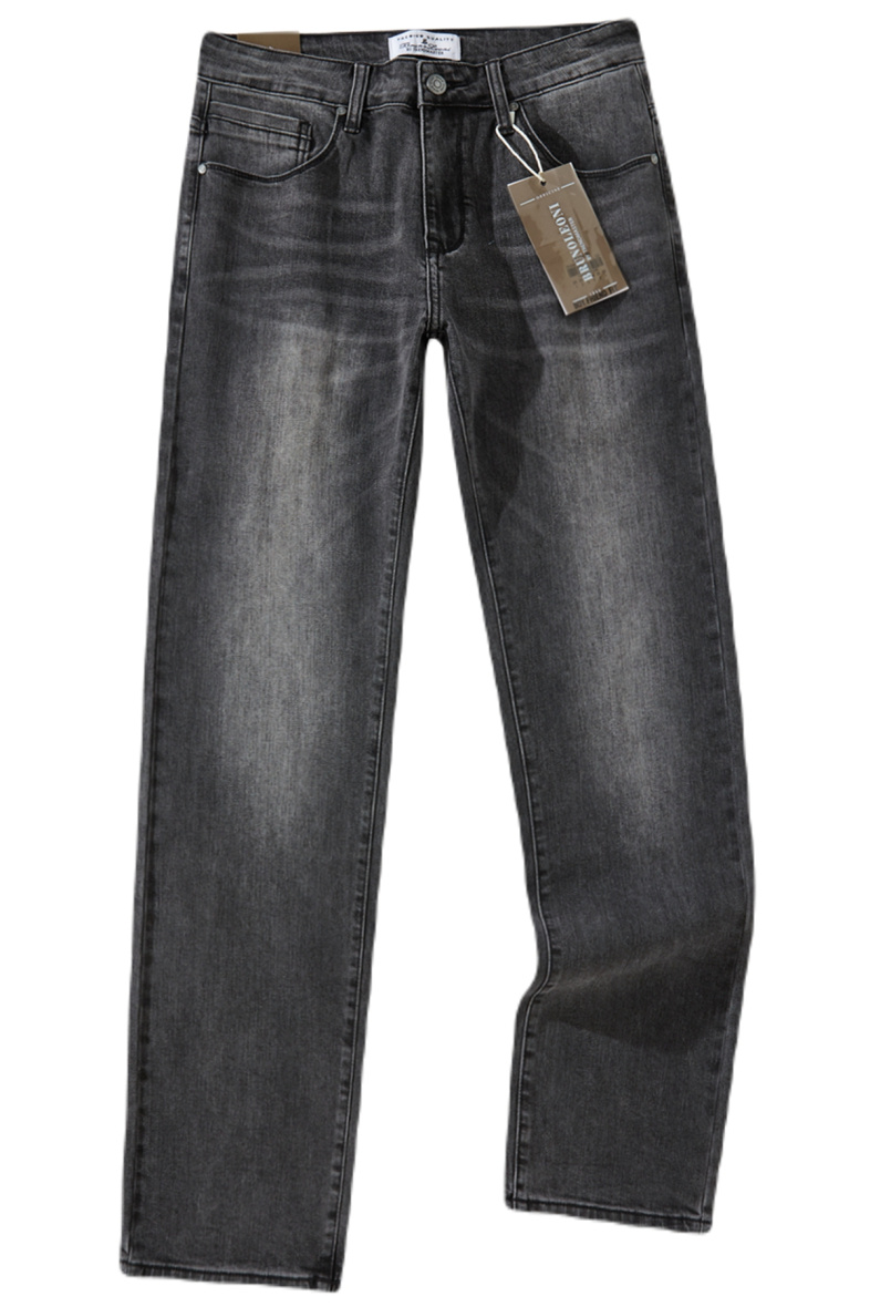 Wholesaler Mentex Homme - Men's gray straight jeans with faded effect