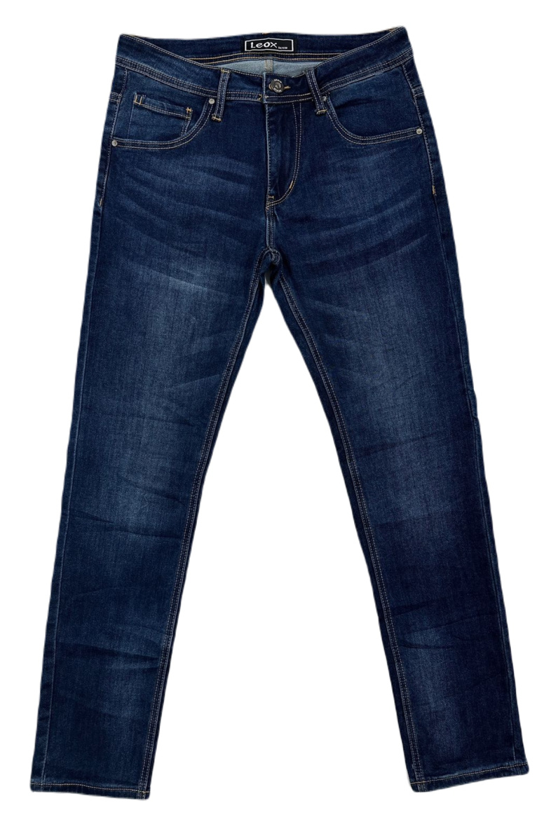 Wholesaler Mentex Homme - Men's slim blue jeans with faded effect