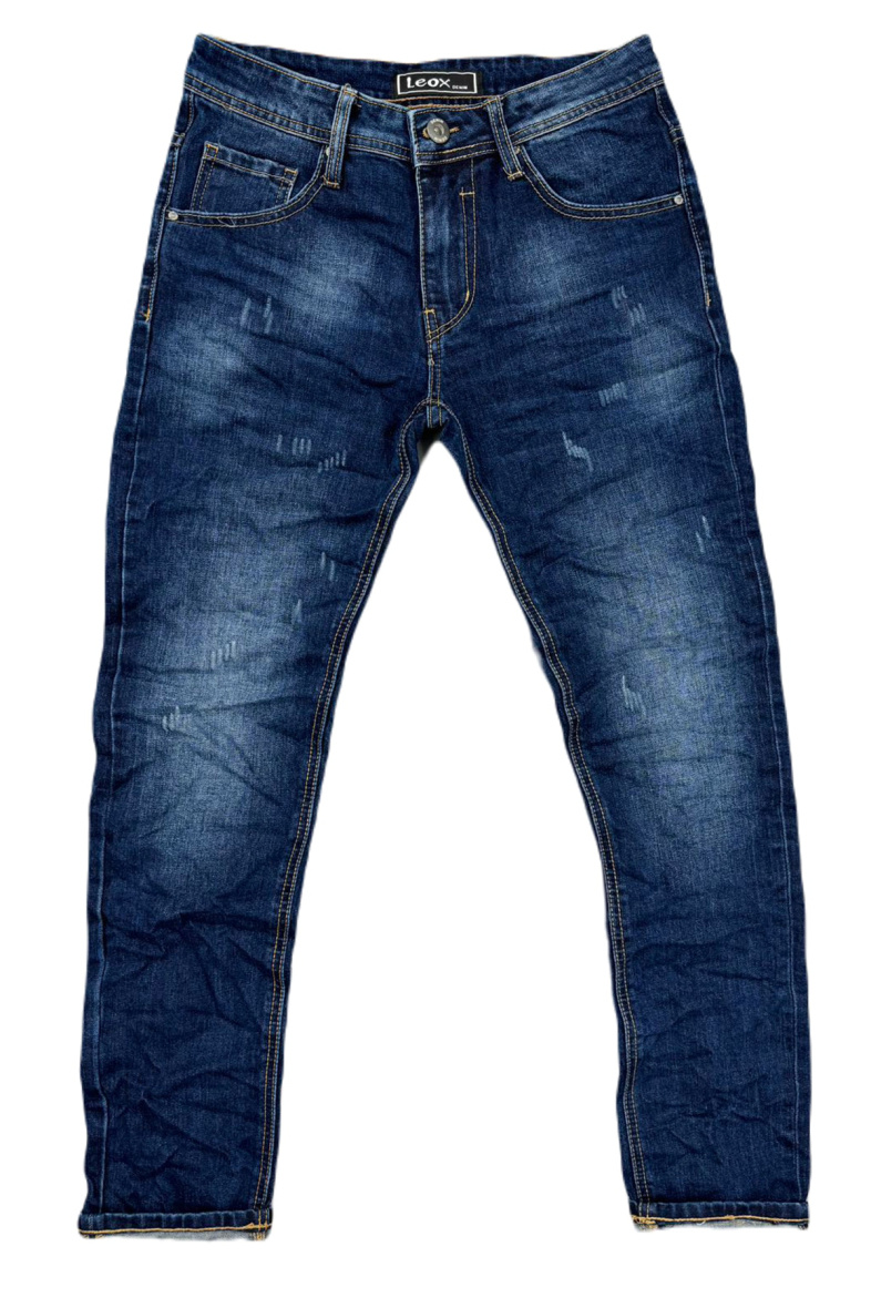 Grossiste Mentex Homme - Jean homme gris slim effet délavé