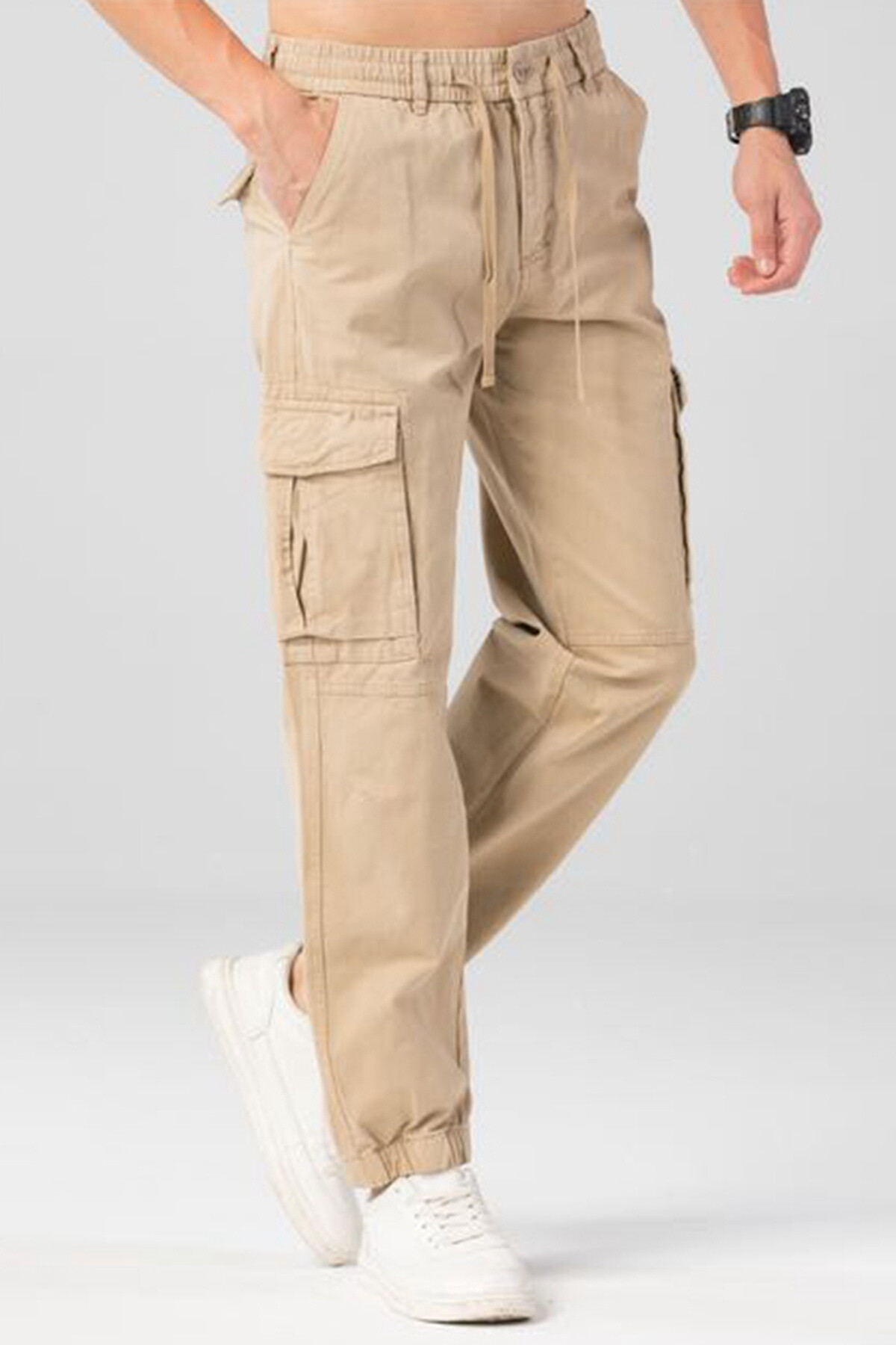 Grossiste Mentex Homme - Pantalon cargo uni homme