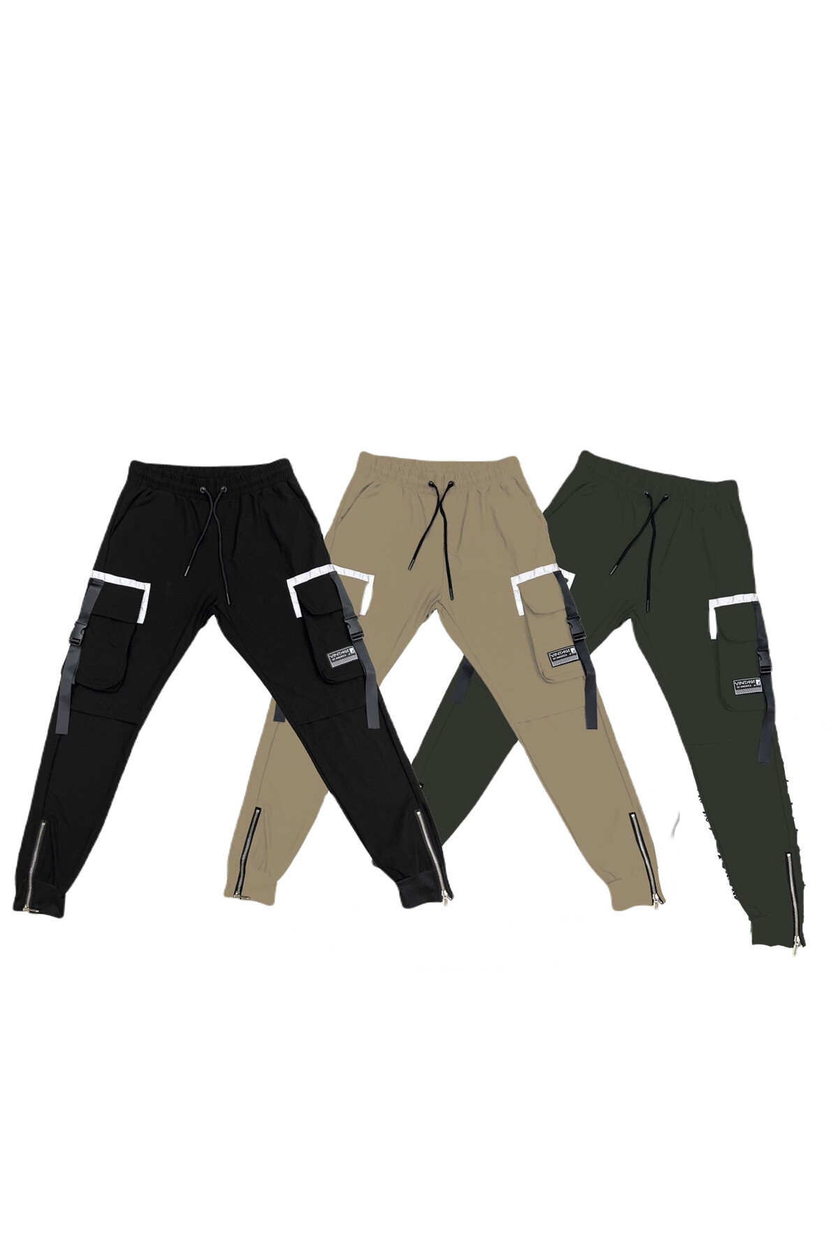 Grossiste Mentex Homme - Jogging style cargo uni homme