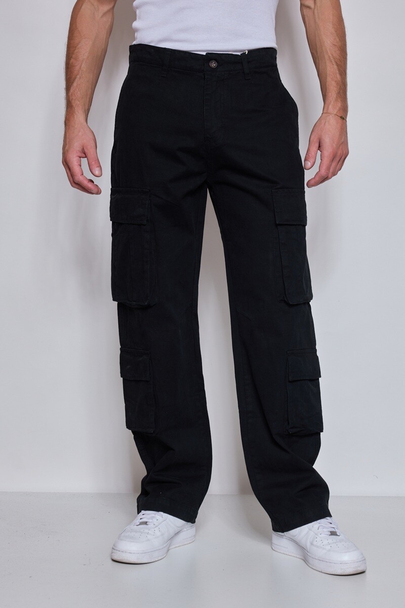 Grossiste Mentex Homme - Pantalon cargo uni homme