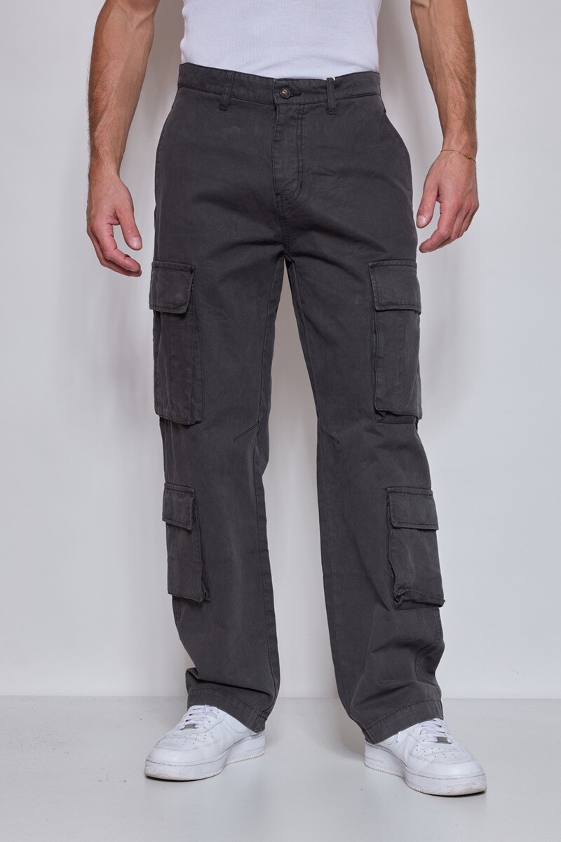 Grossiste Mentex Homme - Pantalon cargo uni homme