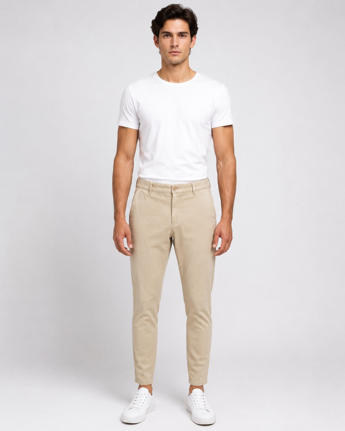 Großhändler Mentex Homme - Beige Chino Eleganz Fit Großhändler Mentex Homme - Beige Chino Eleganz Fit