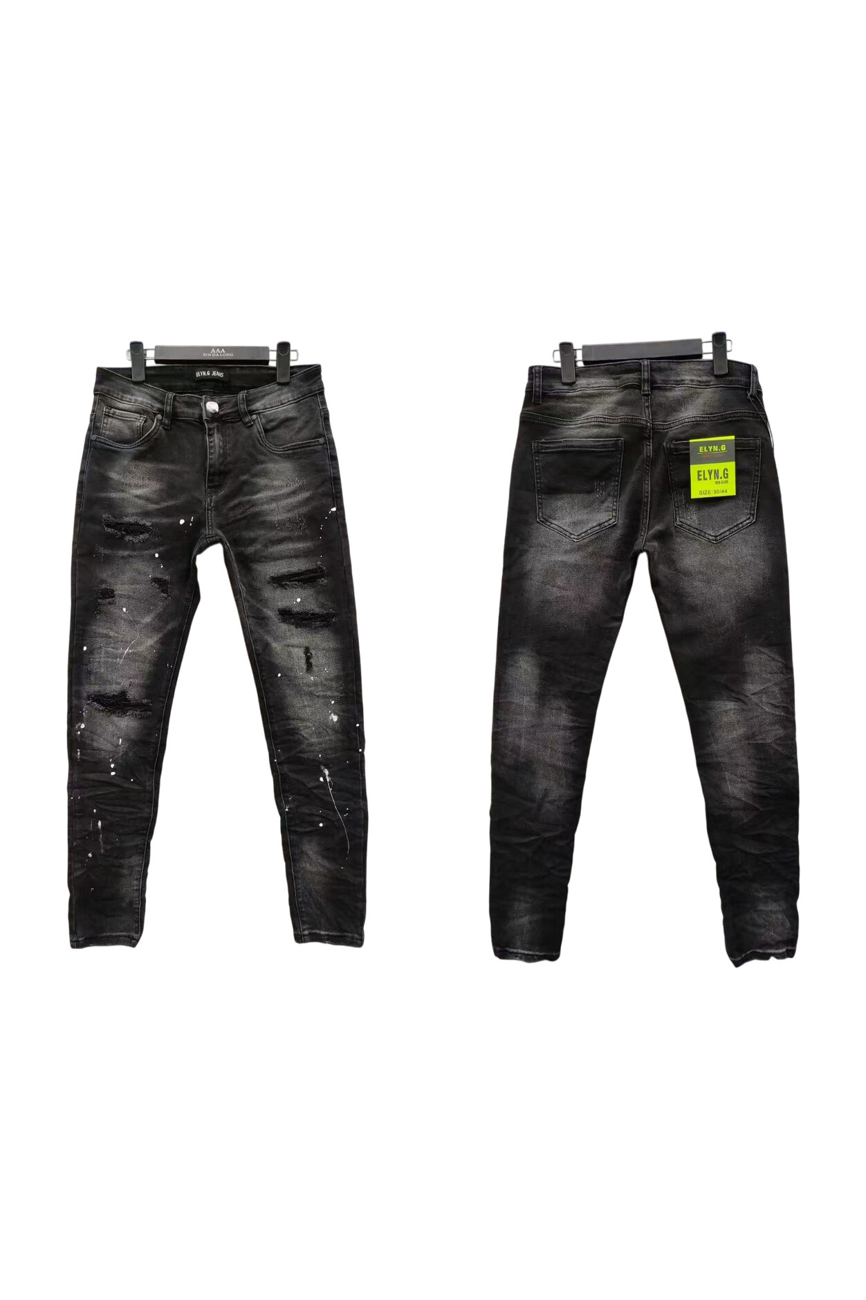 Grossiste Mentex Homme - Jeans déchiré slim effet délavé homme