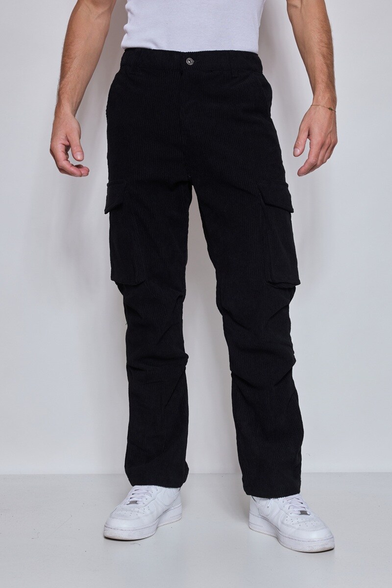 Wholesaler Mentex Homme - Solid cargo pants with pockets and ankle drawstring