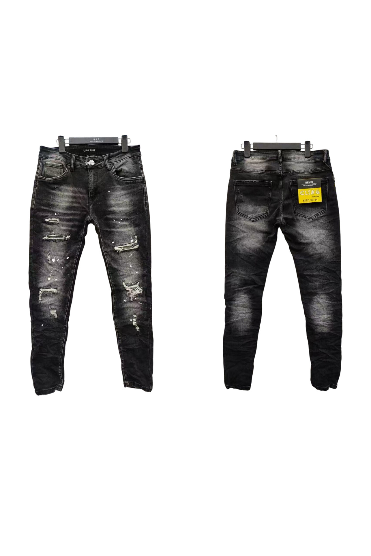 Grossiste Mentex Homme - Jeans déchiré slim effet délavé homme