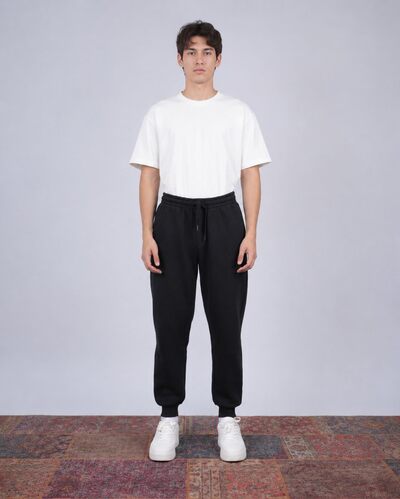Großhändler Mentex Homme - Essentielle Schwarze Slim Jogginghose Großhändler Mentex Homme - Essentielle Schwarze Slim Jogginghose