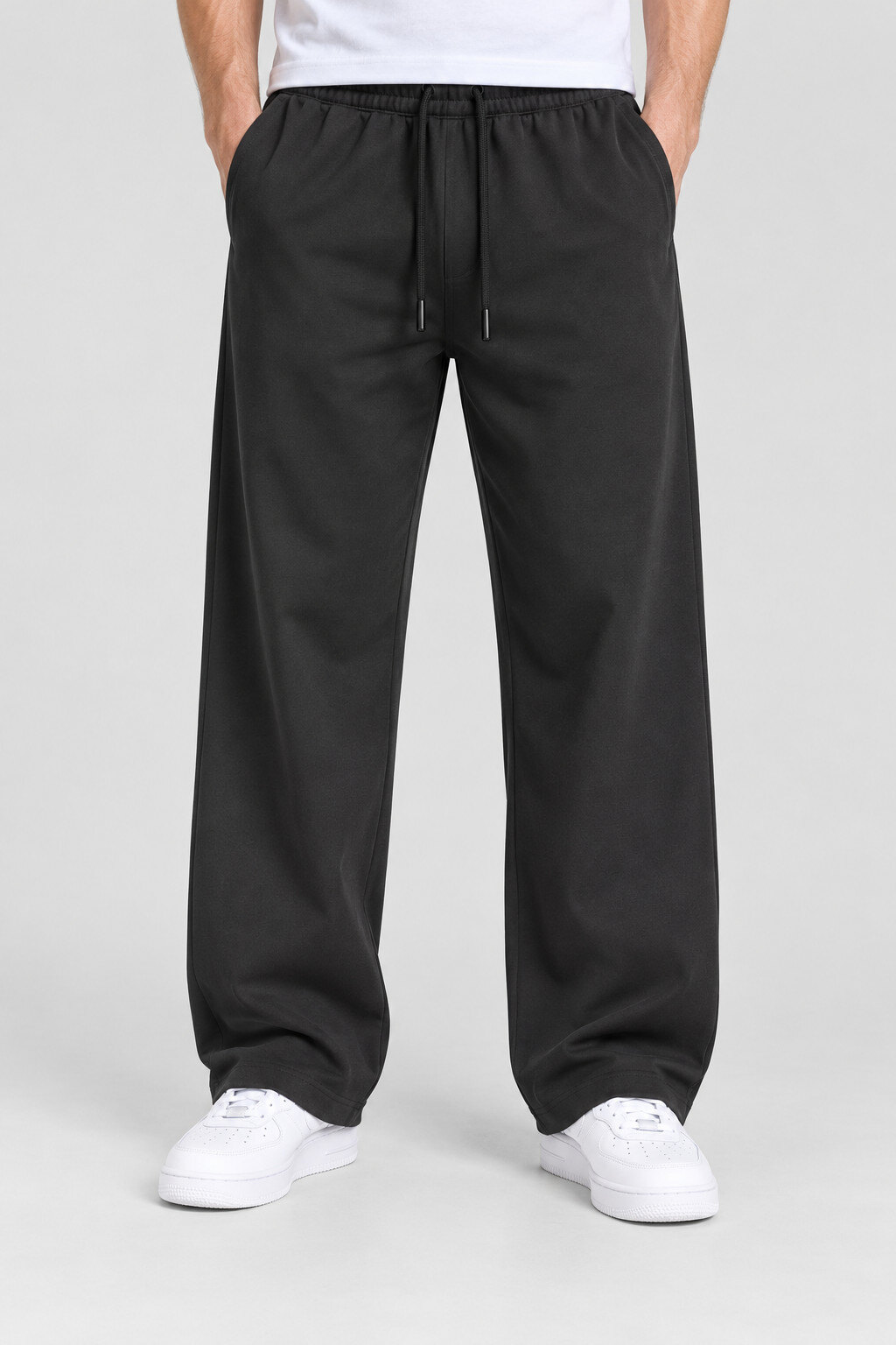 Großhändler Mentex Homme - Herren Jogginghose in Uni mit Baggy-Fit und Kordelzug