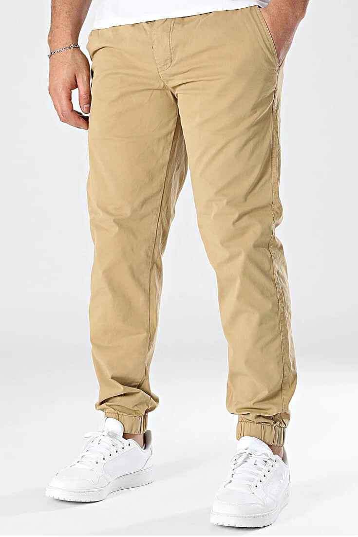 Grossiste Mentex Homme - Pantalon uni homme simple blanc coupe regular