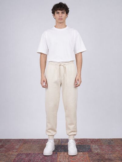 Großhändler Mentex Homme - Beige Basic-Jogginghose Großhändler Mentex Homme - Beige Basic-Jogginghose