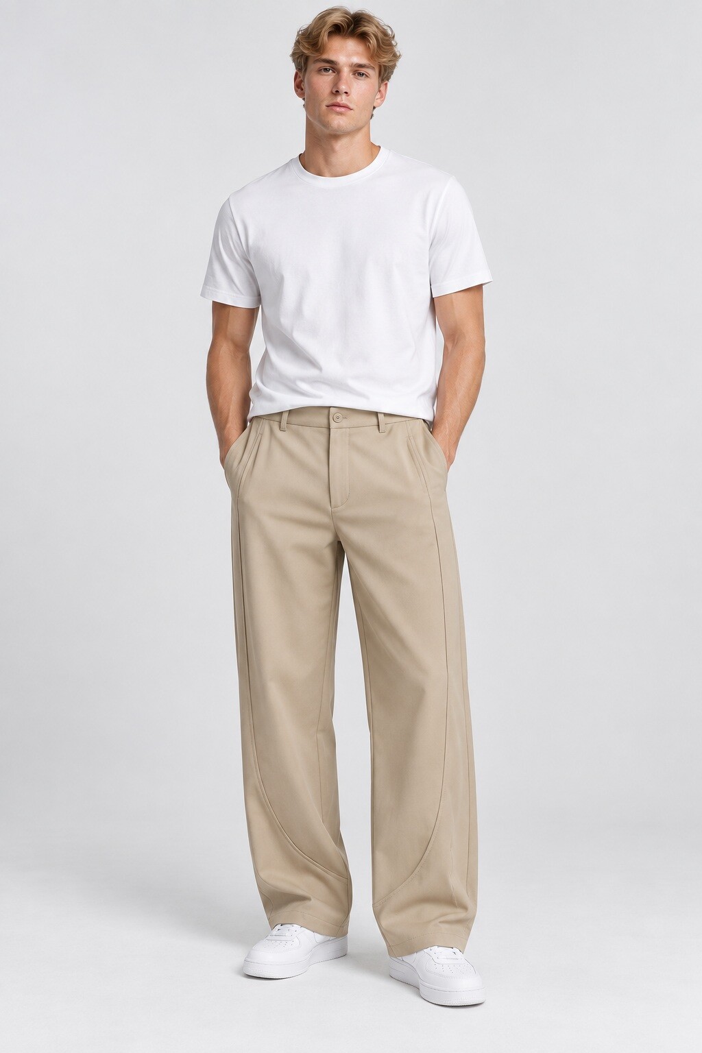 Großhändler Mentex Homme - Herrenhose mit entspannter Passform und Falten,
