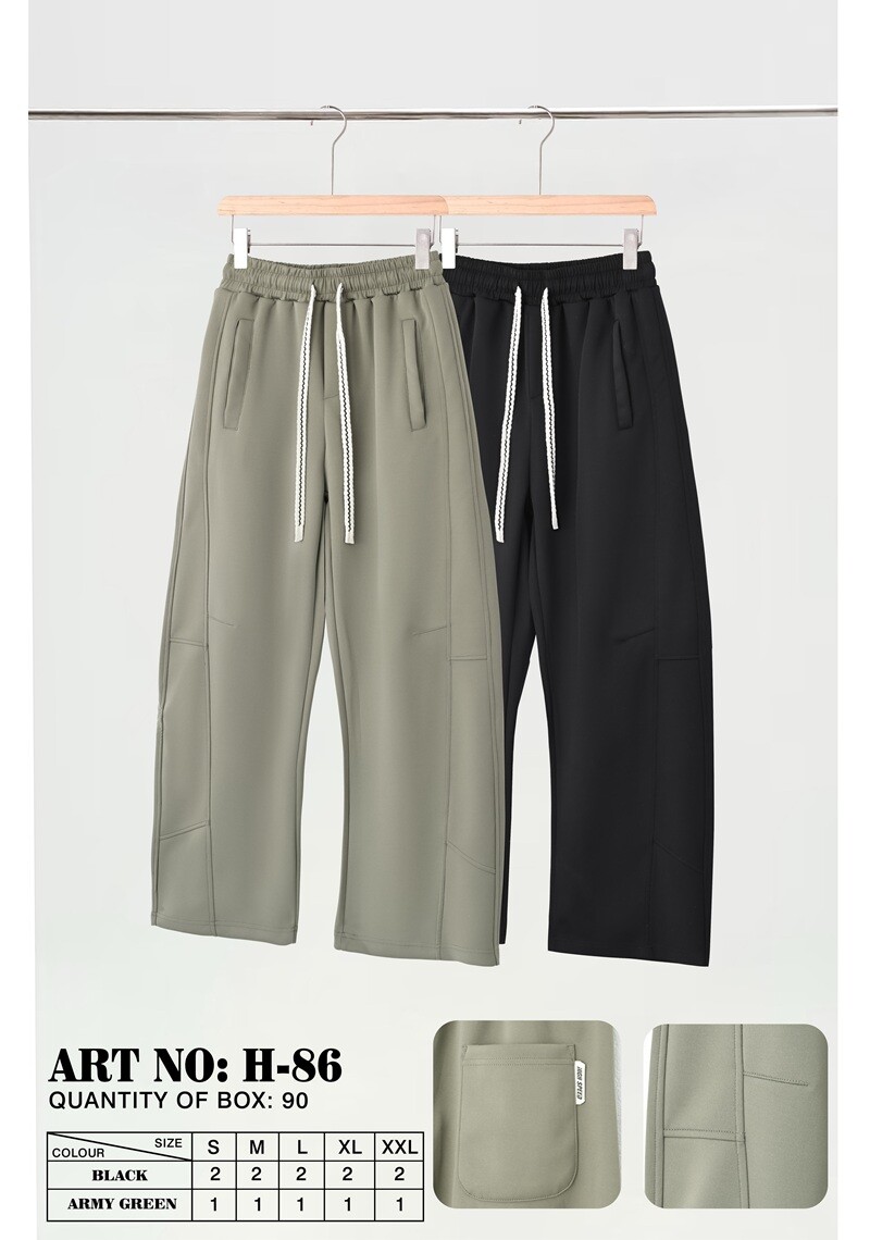 Wholesaler Mentex Homme - Men's solid color joggers with adjustable waistband and drawstring