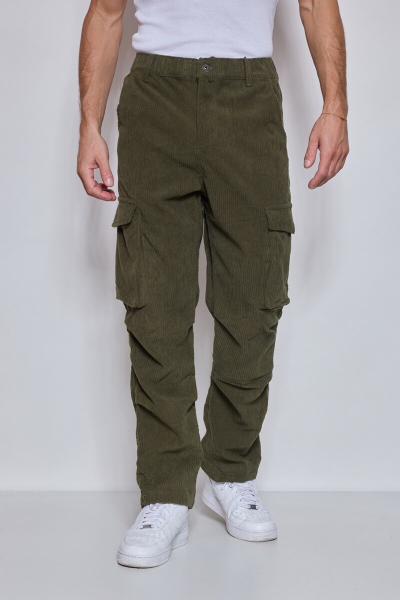 Wholesaler Mentex Homme - Solid cargo pants with pockets and ankle drawstring