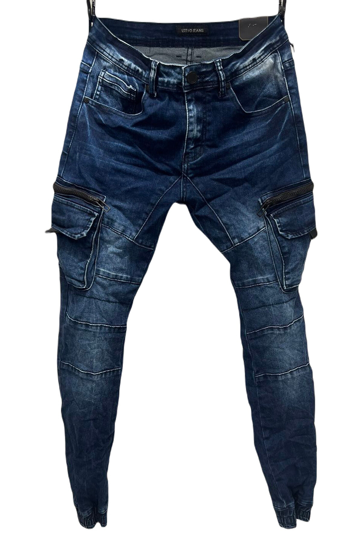 Wholesaler Mentex Homme - Human jean pants blue style cargo style washed