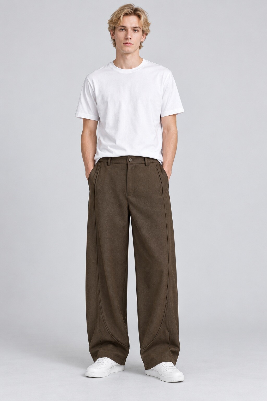 Großhändler Mentex Homme - Herrenhose mit entspannter Passform und Falten,