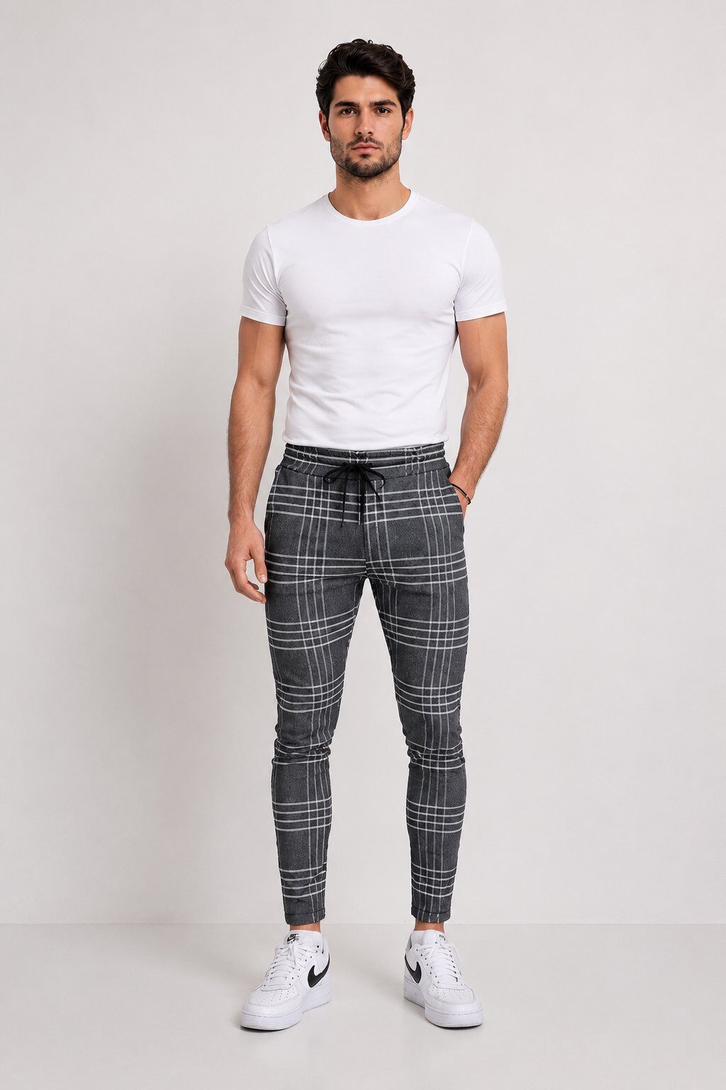 Wholesaler Mentex Homme - Elegant Checkered Trousers