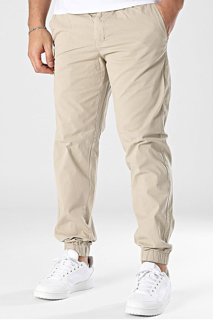 Grossiste Mentex Homme - Pantalon uni homme simple blanc coupe regular