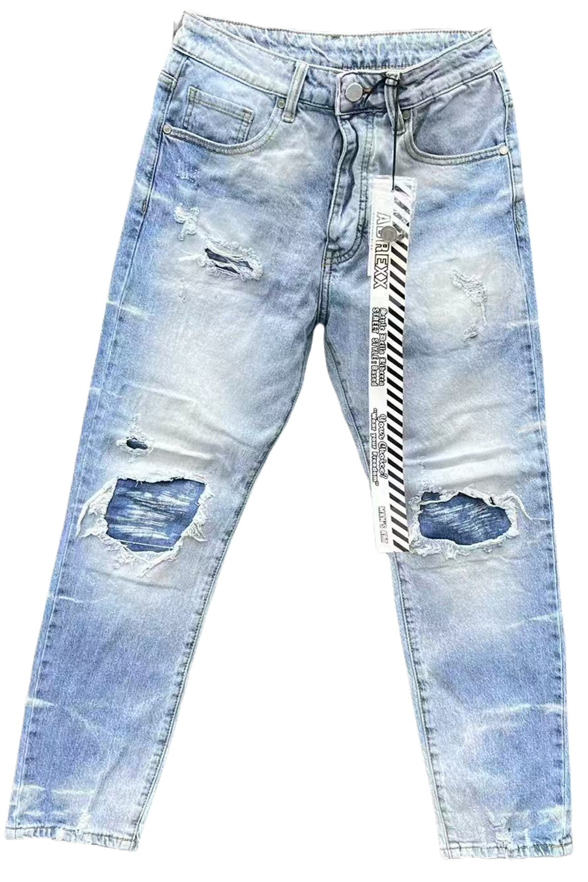 Wholesaler Mentex Homme - Wasted dilled man's jeans pants