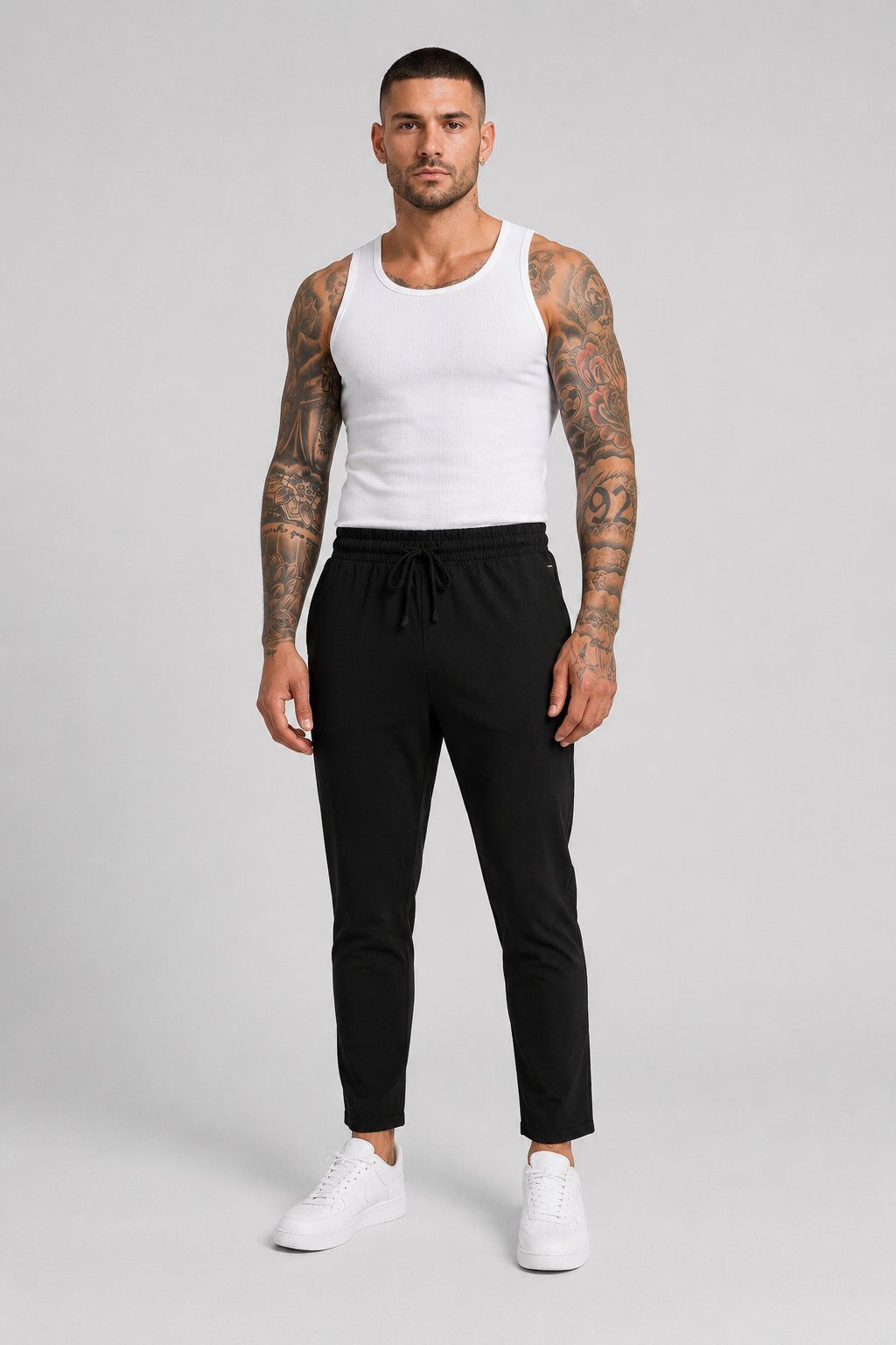 Großhändler Mentex Homme - Schwarze Elastic Fit Hose