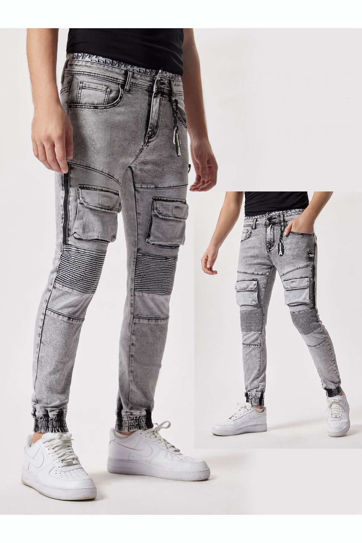 Wholesaler Mentex Homme - Slim Gray Slim High Style Effect Floated Effective