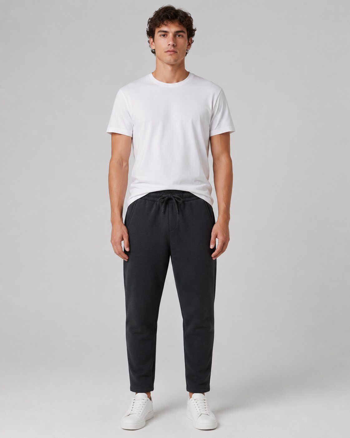 Großhändler Mentex Homme - Dunkelgraue Slim-Fit-Jogger