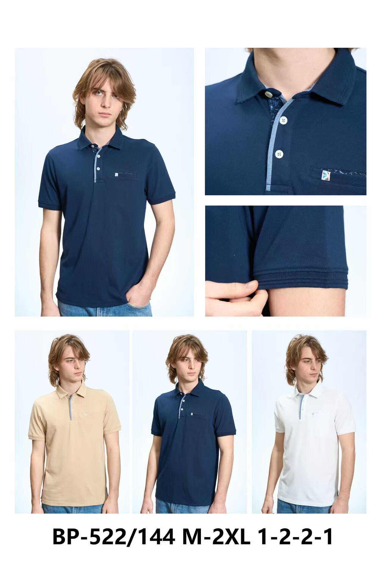 Grossista Mentex Homme - Camicia da polo uomo semplice