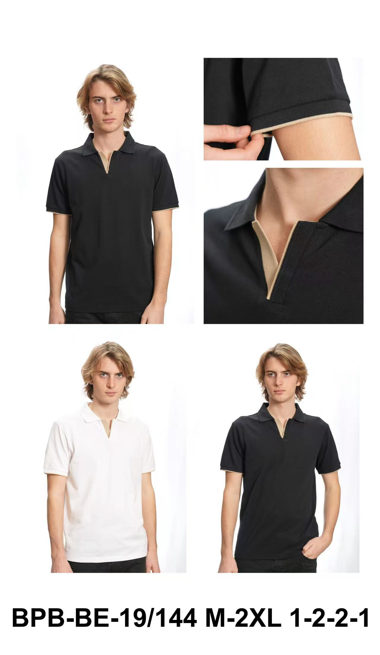 Grossista Mentex Homme - Simpulla con la polo maschile a due colori