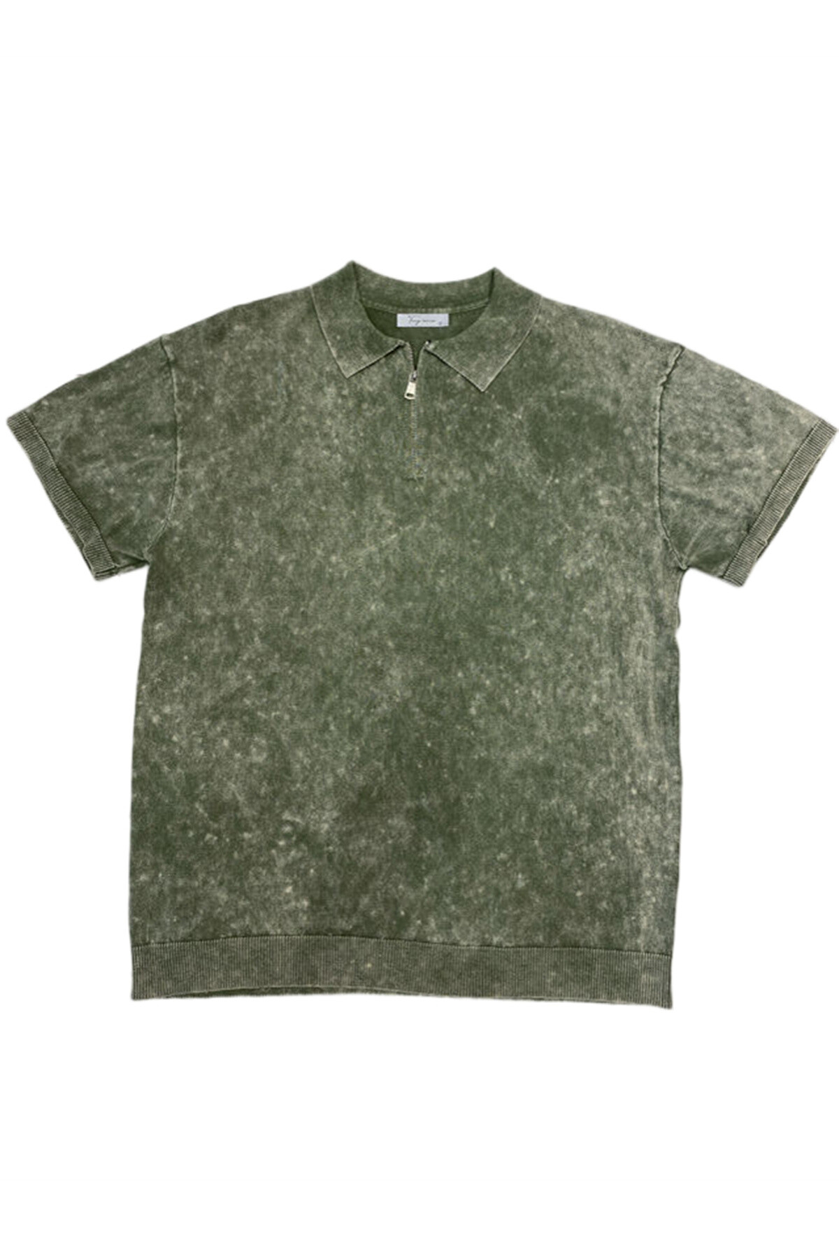 Wholesaler Mentex Homme - Men's washed effect polo with zip