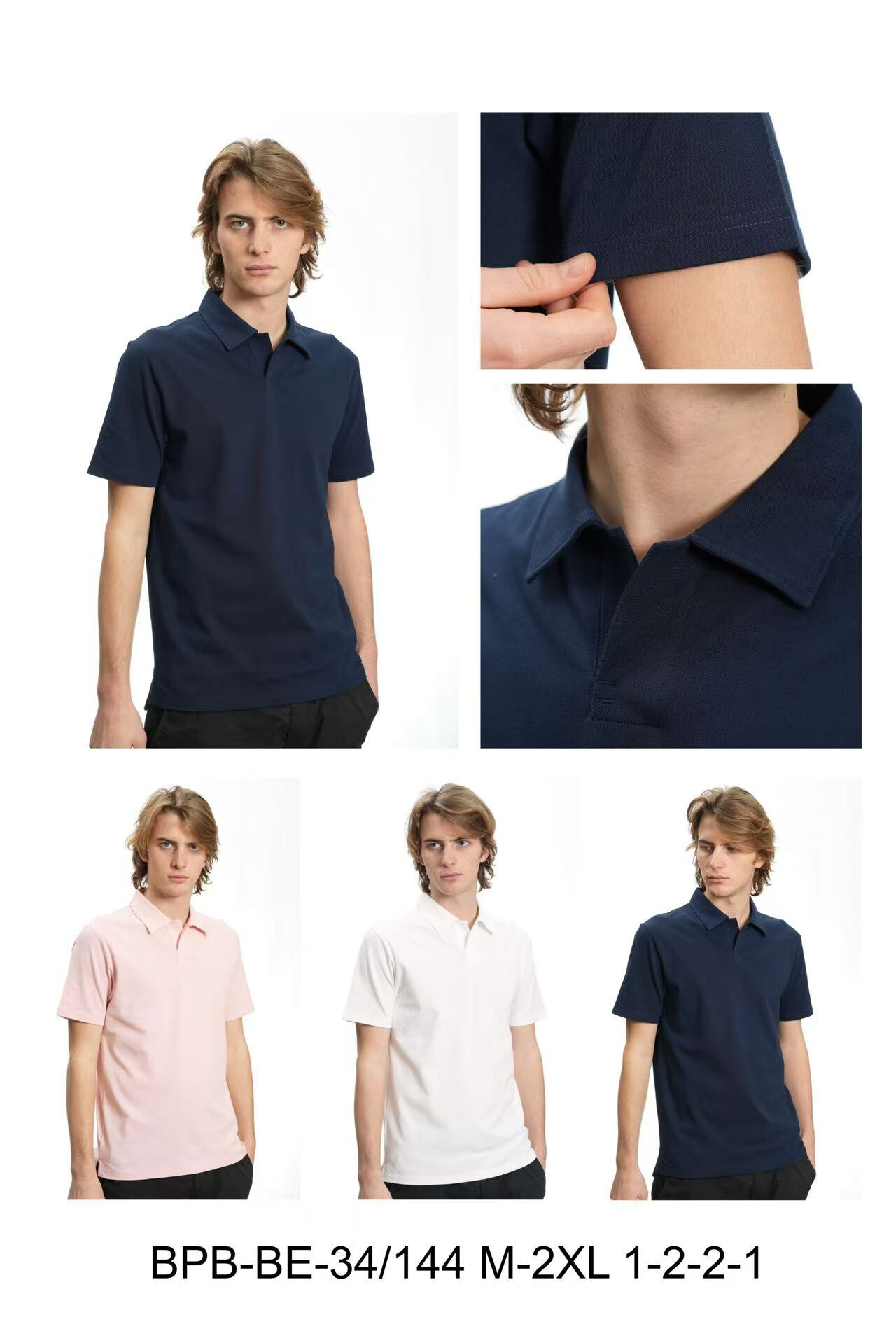 Grossista Mentex Homme - Camicia da polo uomo semplice
